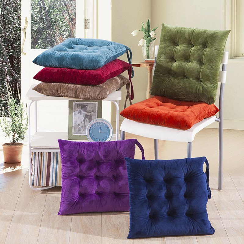 Crystal velvet seat cushion