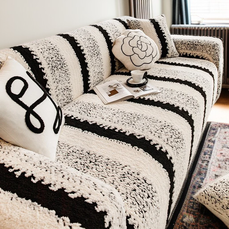 레드 고양이 잡는 소파 커버 만능 신년 축하 보호 커버 스트레치 플리스 소파 커버 무드 느낌 신년 무드 커버