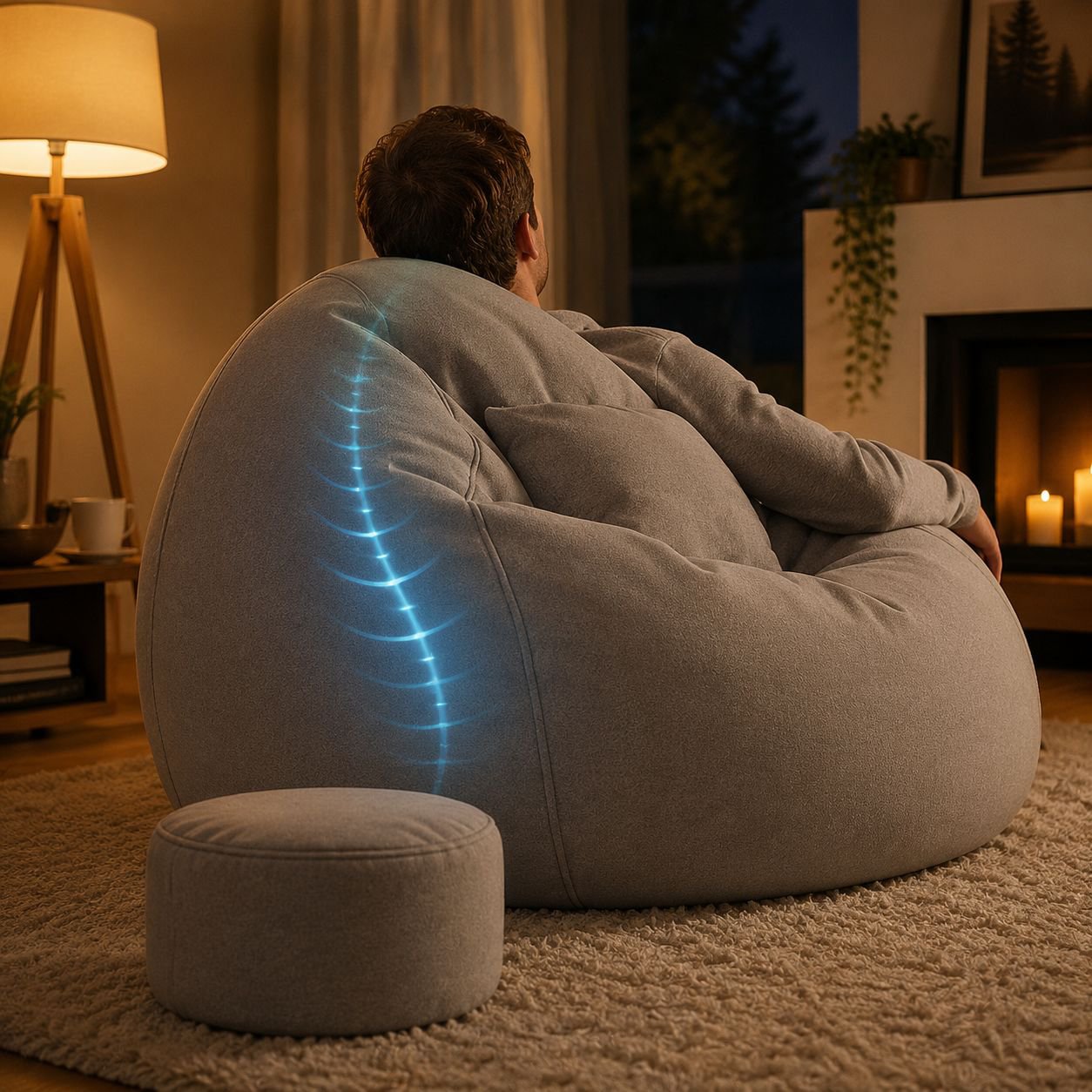 Multifunctional lazy sofa chair in modern bedroom