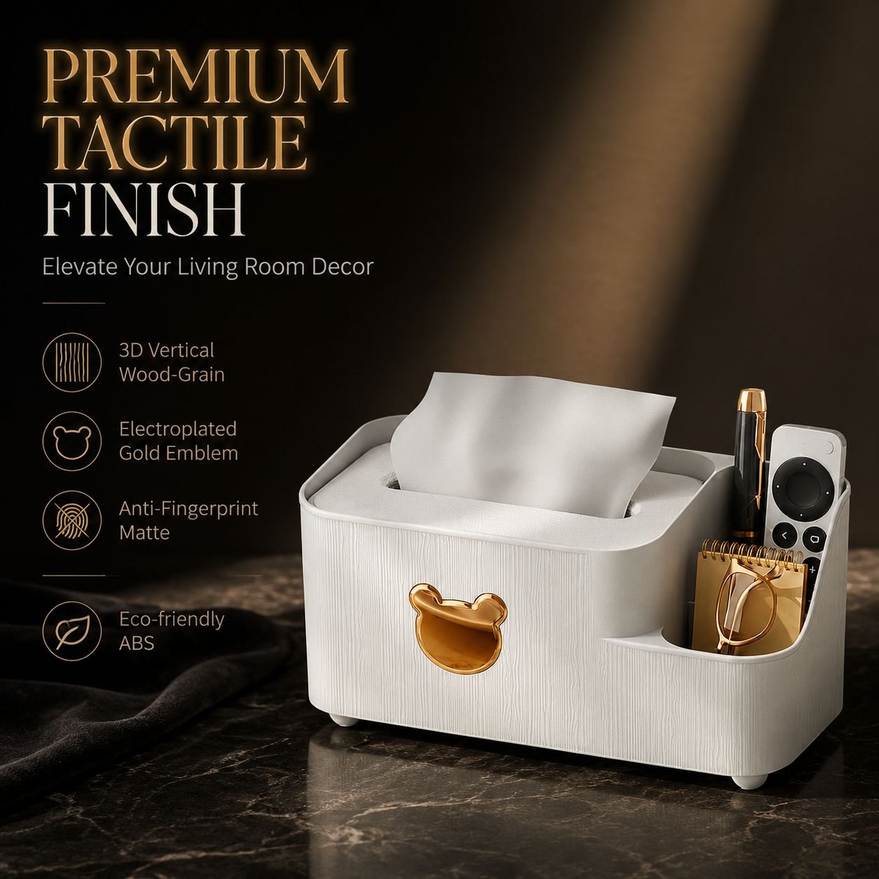 Desktop Tissue Box Organizer