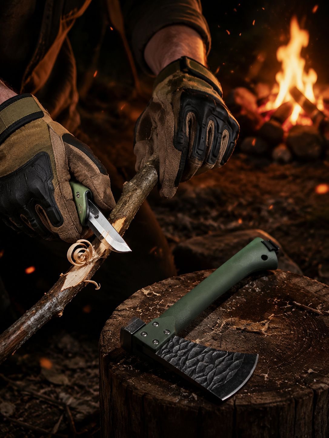 Camping Axt mit ergonomischem Griff