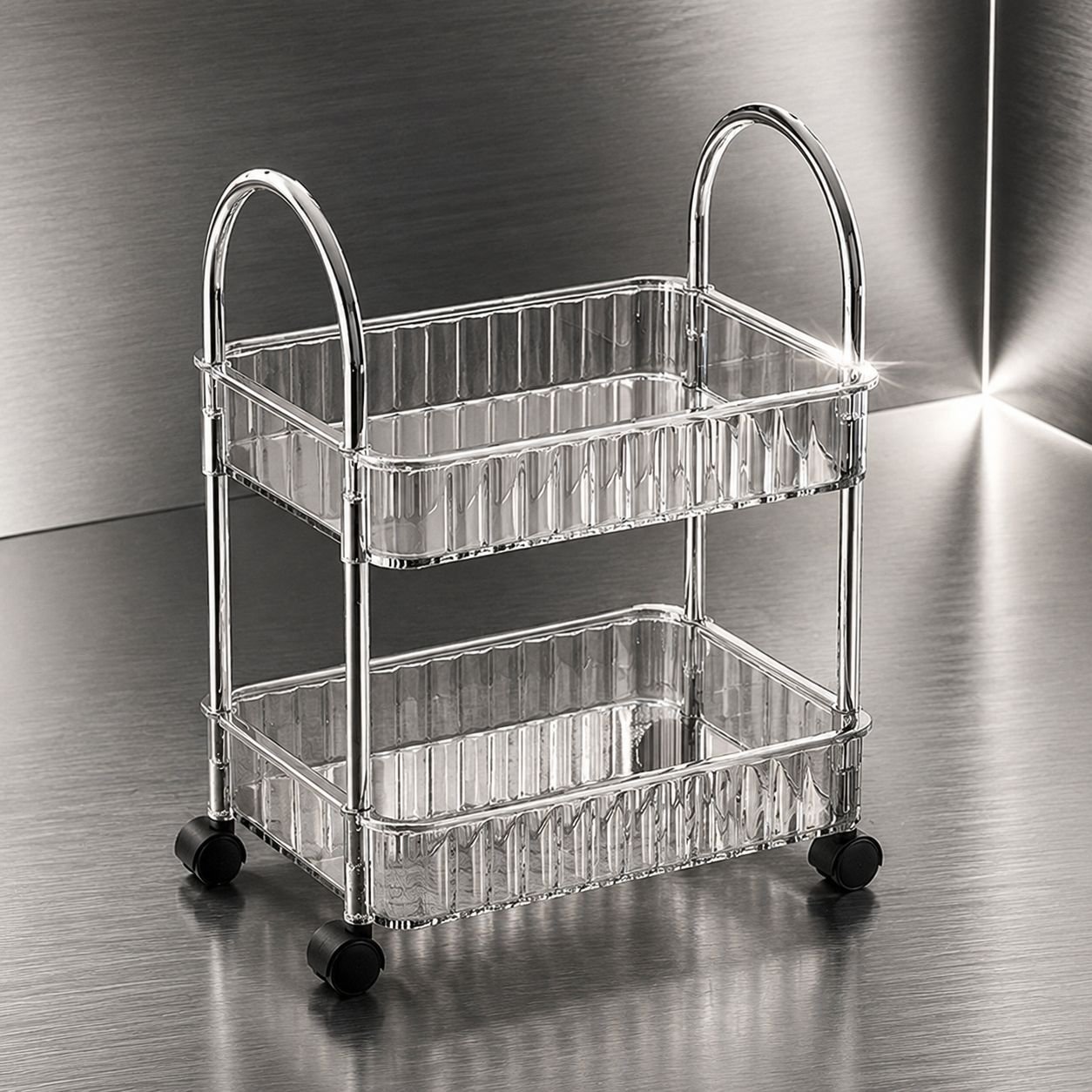Kitchen Floor Removable Storage Trolley Organizer Shelf