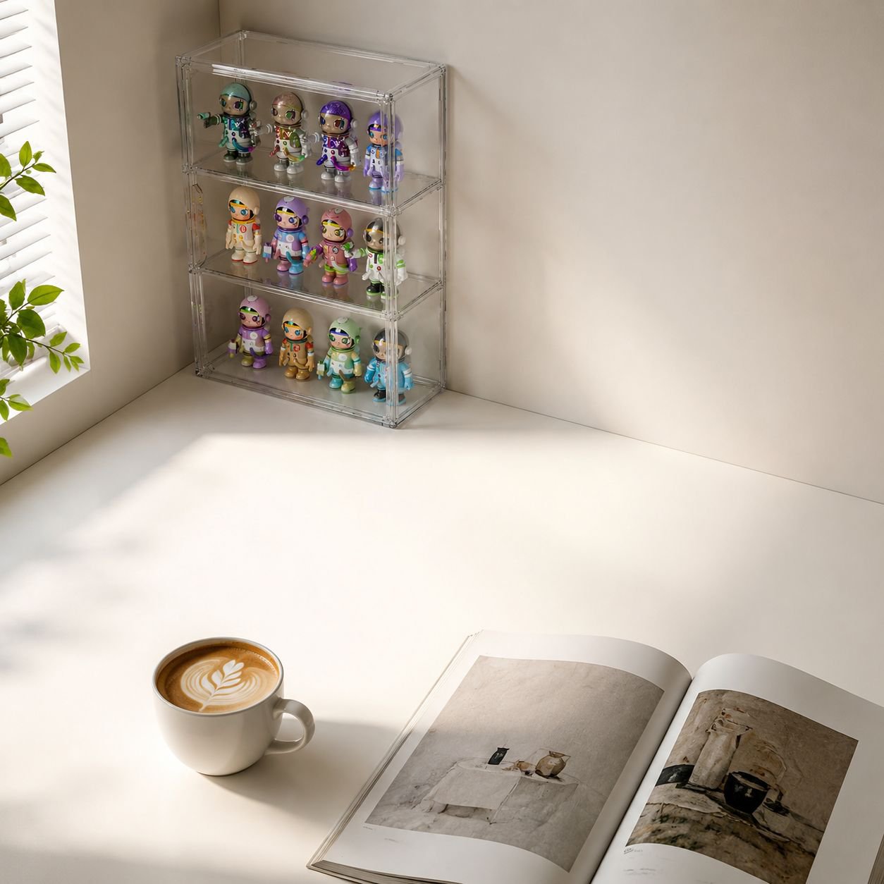 Acrylic Figure Display Collection Box with 2 Middle Plates
