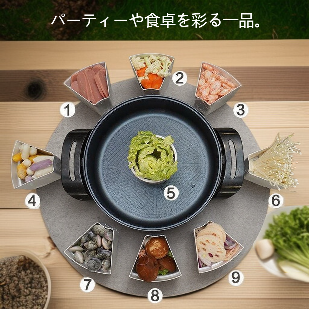 グルグル回転野菜のアスファルト盛り合わせ