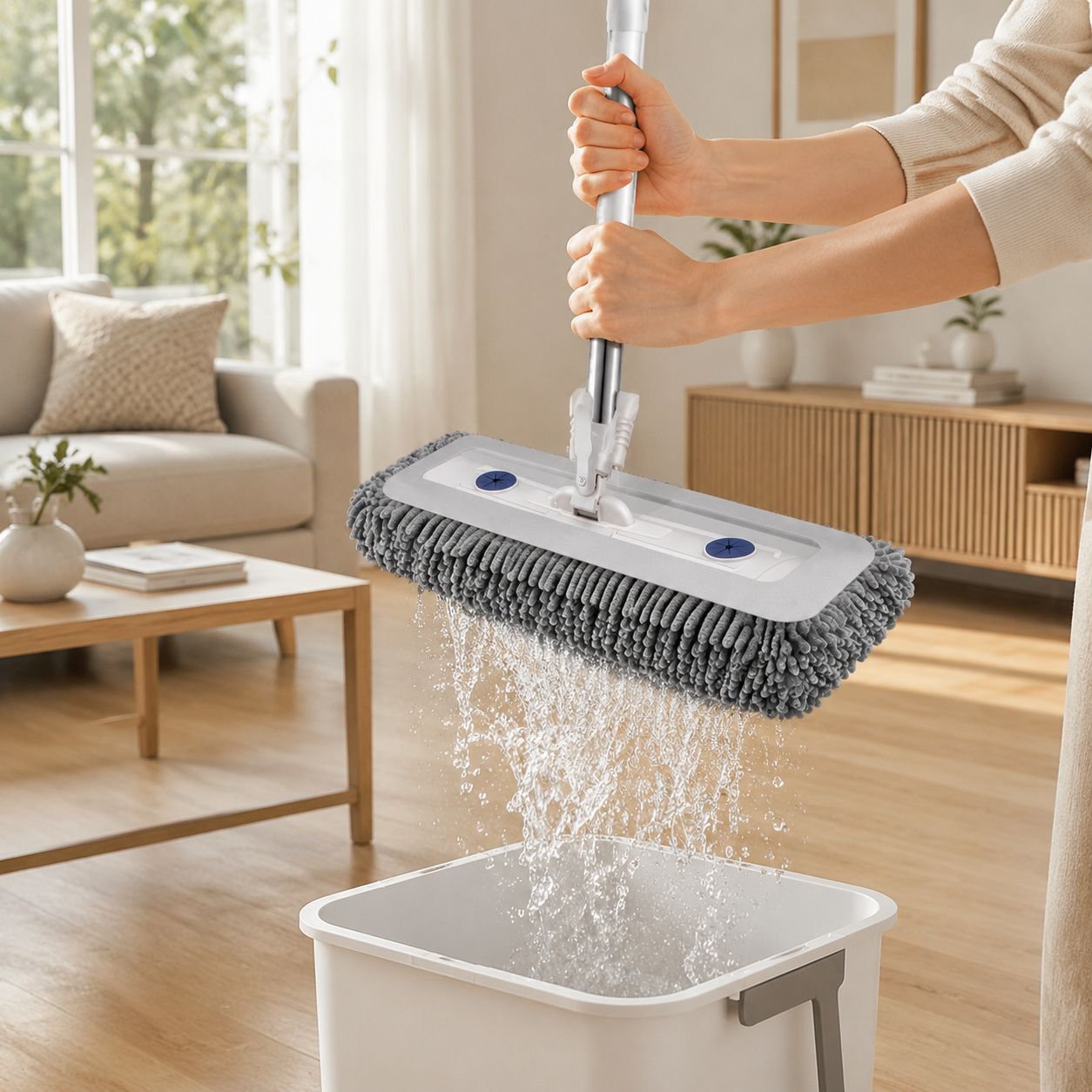 Household lazy mop chenille thickened flat mop a mop net handfree washing