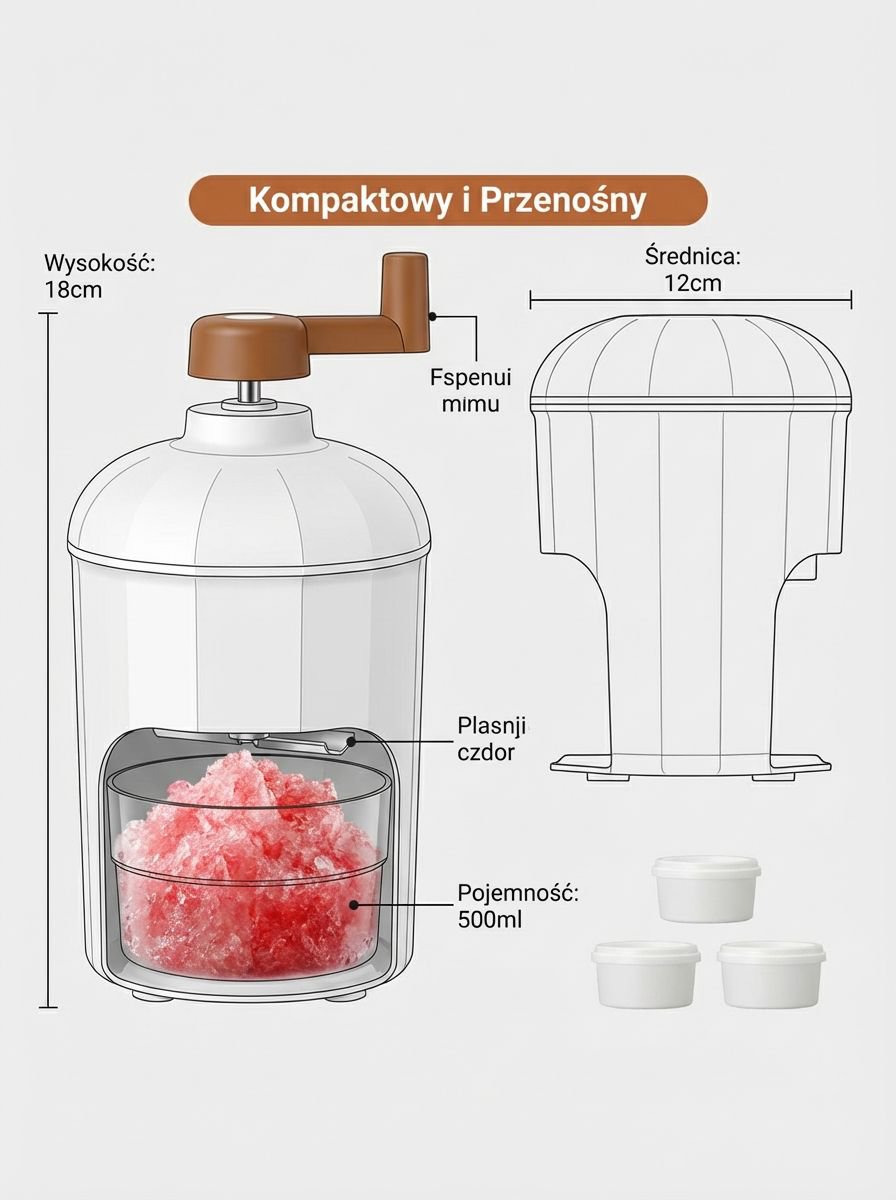 Praktyczna maszynka do kruszenia lodu w kuchni