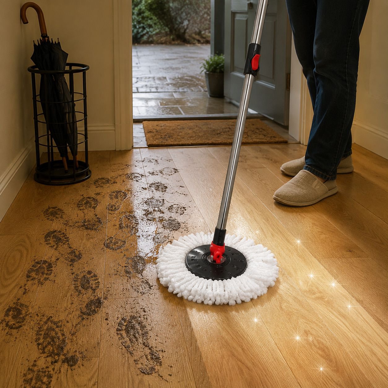 Rapid Dehydration Mop Dunn Cloth Dual Drive Lightweight HandFree