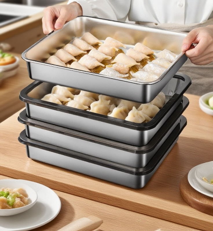 스테인리스 트레이의 위생적인 표면