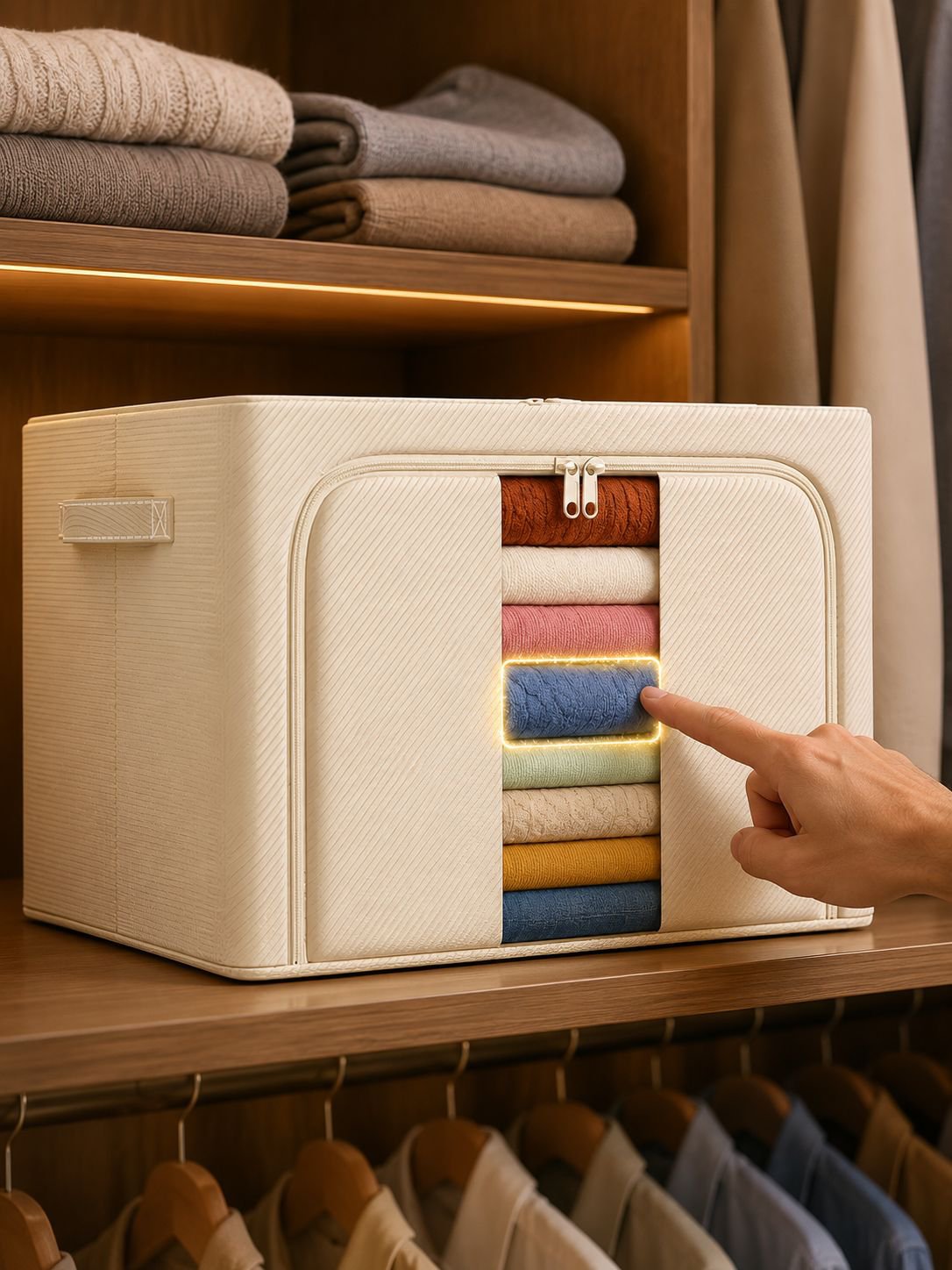 Home wardrobe organizer with large storage space