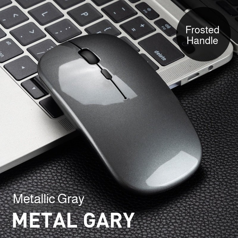 Ratón gamer silencioso para chicas, inalámbrico, blanco brillante