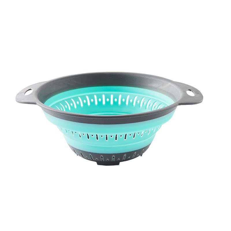 Multifunctional Foldable Kitchen Drain Basket Silicone Fruit and Vegetable Strainer