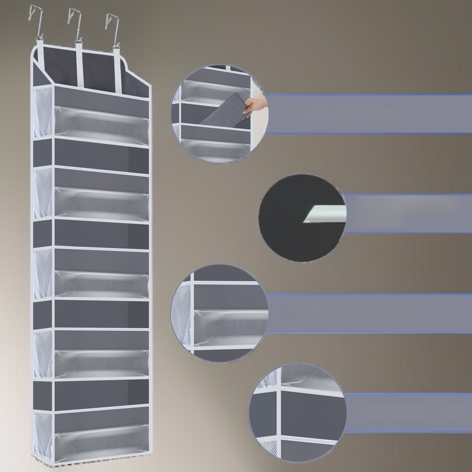 クローゼットで使える吊り下げ収納バッグ