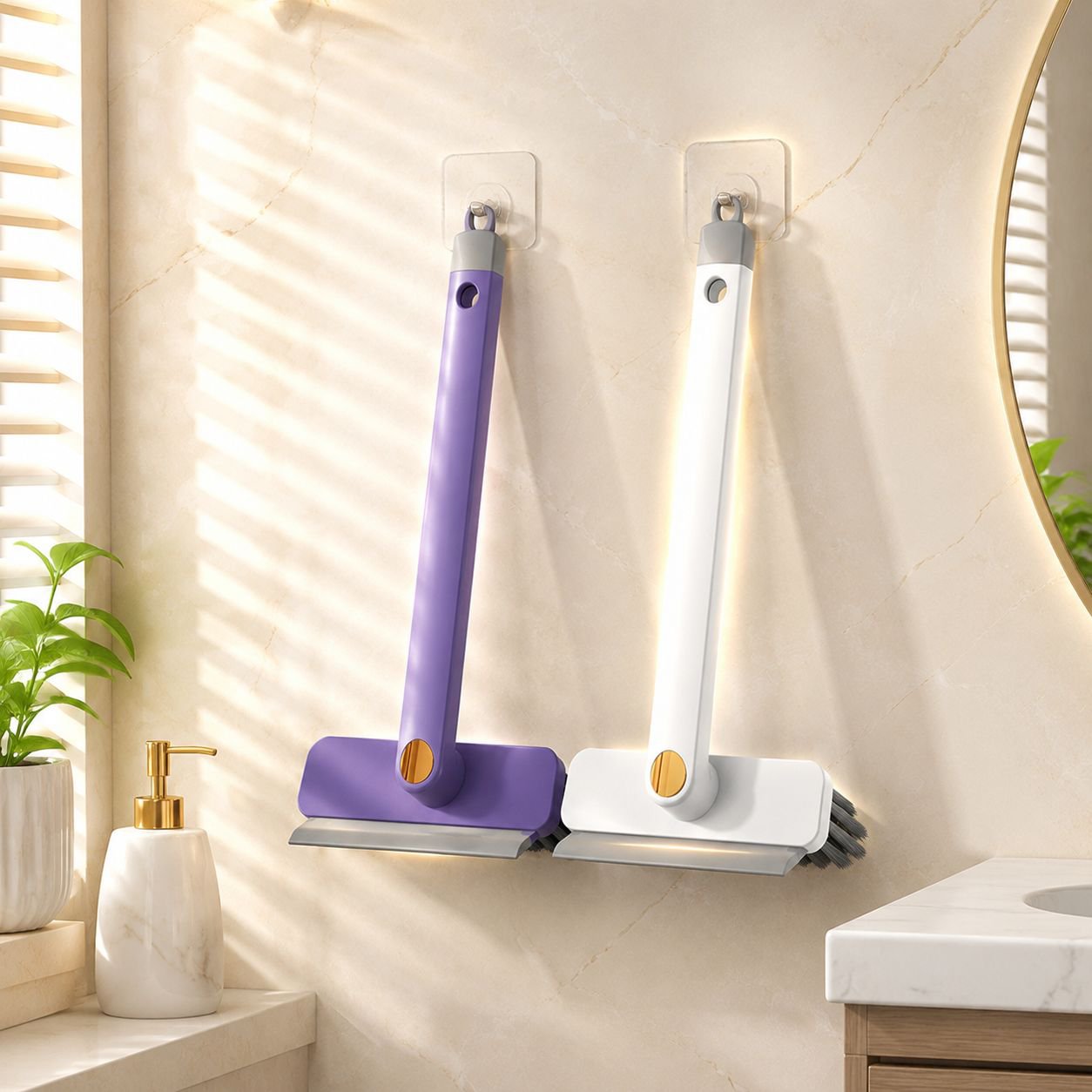 Easy-to-hold gap cleaning brush with non-slip grip