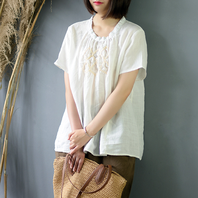 【リネンブラウス】レディース　ブラウス リネン　肌触りがいい　麻100％　