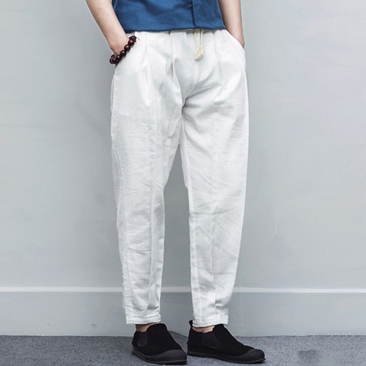 【綿麻ストレッチカジュアルパンツ】品と爽やかさ漂う絶妙な丈感！