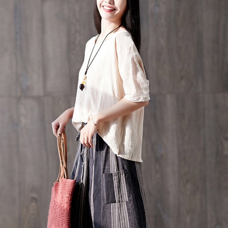 【綿麻ブラウス】流行り廃りなく着回せるアイテム！