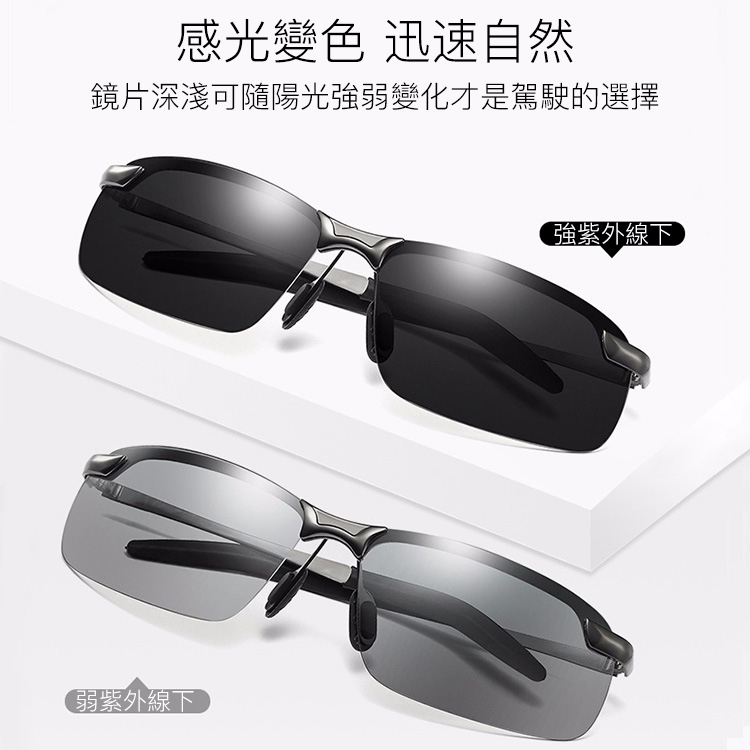 日夜兩用變色偏光太陽鏡