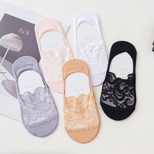 20 Paar rutschfeste Spitzen-Socken