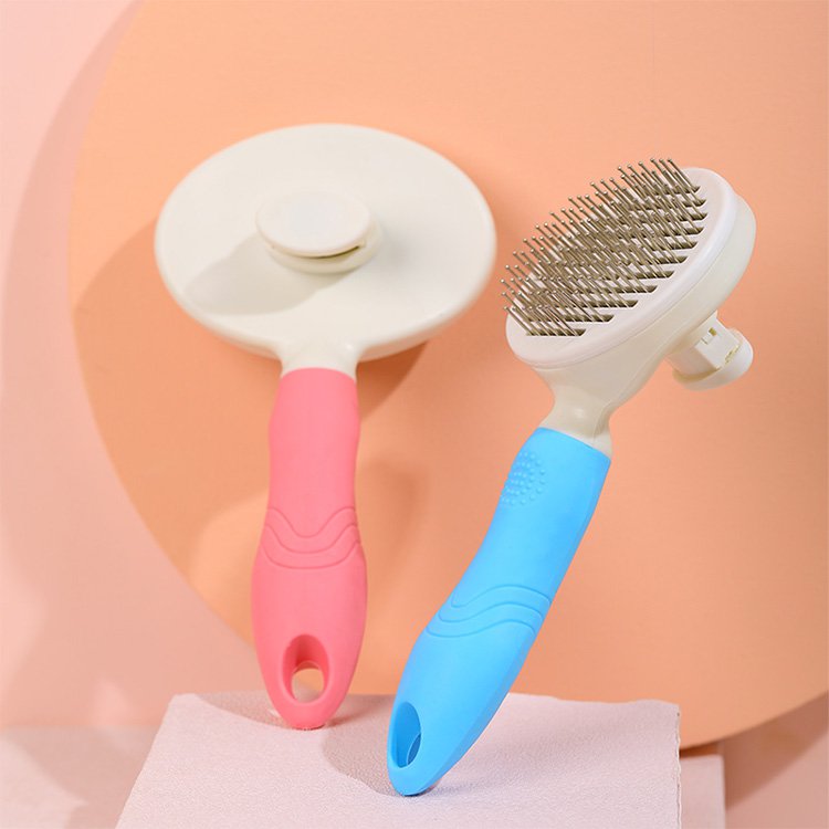 【ペットブラシ】肌に優しい丸めなヘッド部、使用便利・簡単、ペットを飼う人に欠かせない