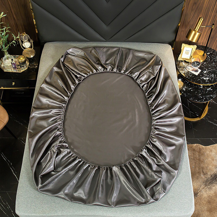 Ice Silk Bed Fitted Sheet 3 Piece Set