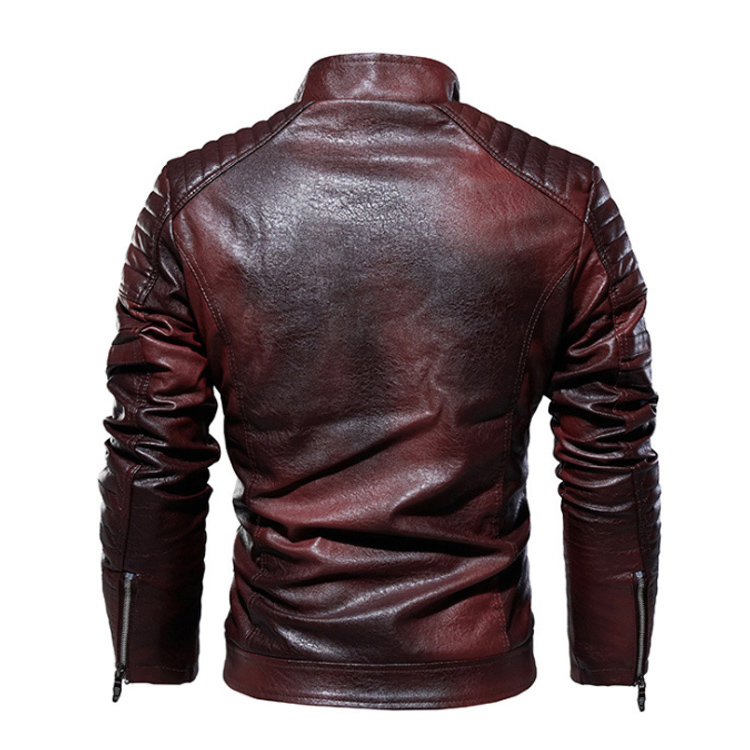 【裏起毛本革ジャケット】2020年新作欧米風、暖かい裏起毛、防風防寒