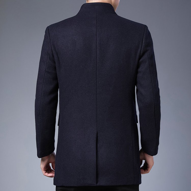 男士毛呢中長款風衣