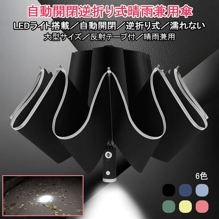 逆折り式自動開閉折り畳み傘