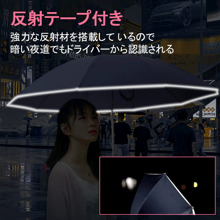 逆折り式自動開閉折り畳み傘