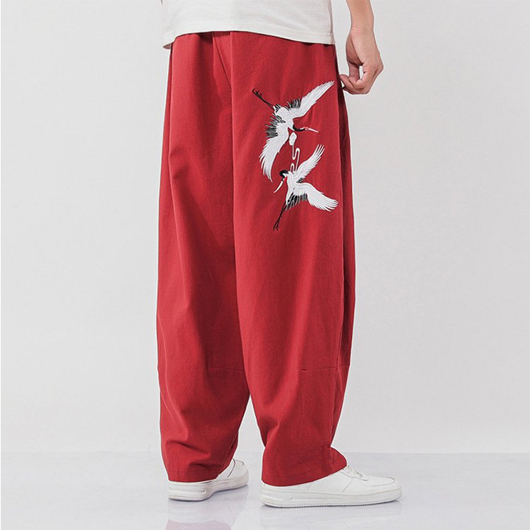 【綿麻サルエルパンツ】