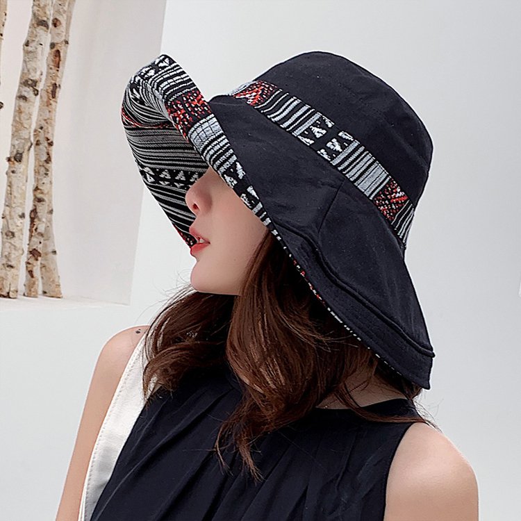 民族風大帽檐遮陽帽