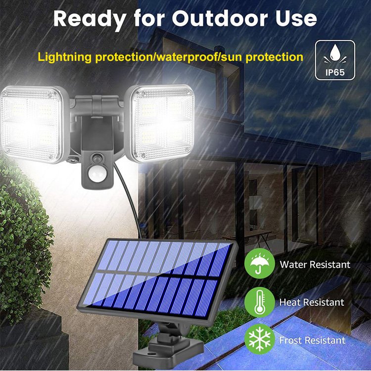 Infrared Sensor Double Head Rotatable Solar Light