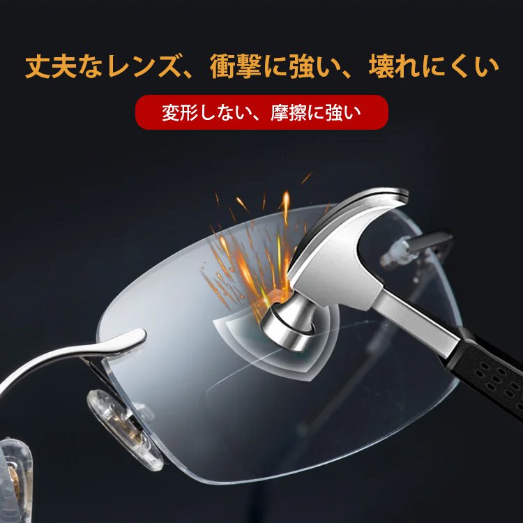 【折り畳み可能の老眼鏡】ブルーライトカット、紫外線カット、クリアな視野、軽量