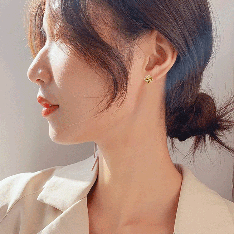 キラキラと輝くピアス