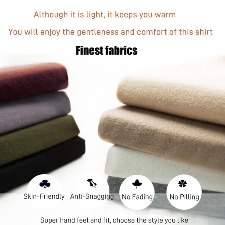 Men‘s Basic Half-High Neck Knitted Shirt