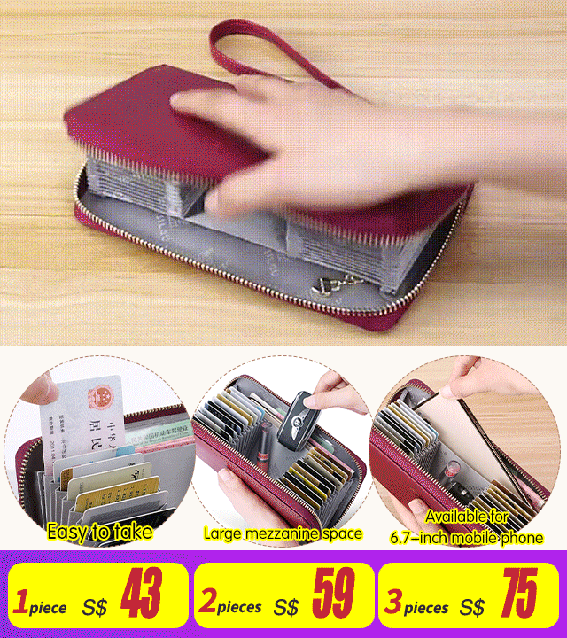 Leather Anti-fraudulent Long Wallet