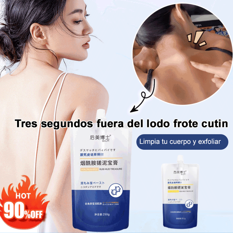 Nicotinamida frotar pasta de tesoro de barro