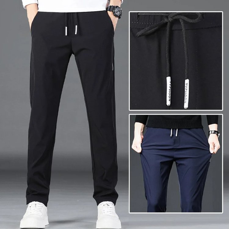 Pantalon décontracté à taille élastique 