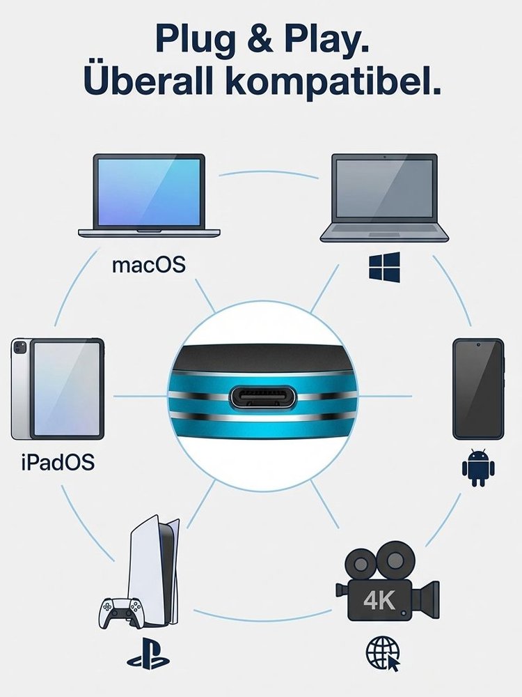 C Magnetisches USB-C Portable SSD mit Anti-Verlust Funktion