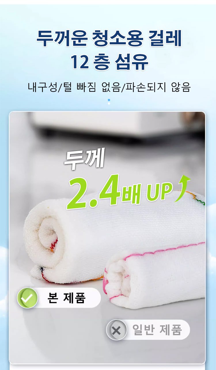 깨끗한 바닥을 닦는 청소용 걸레