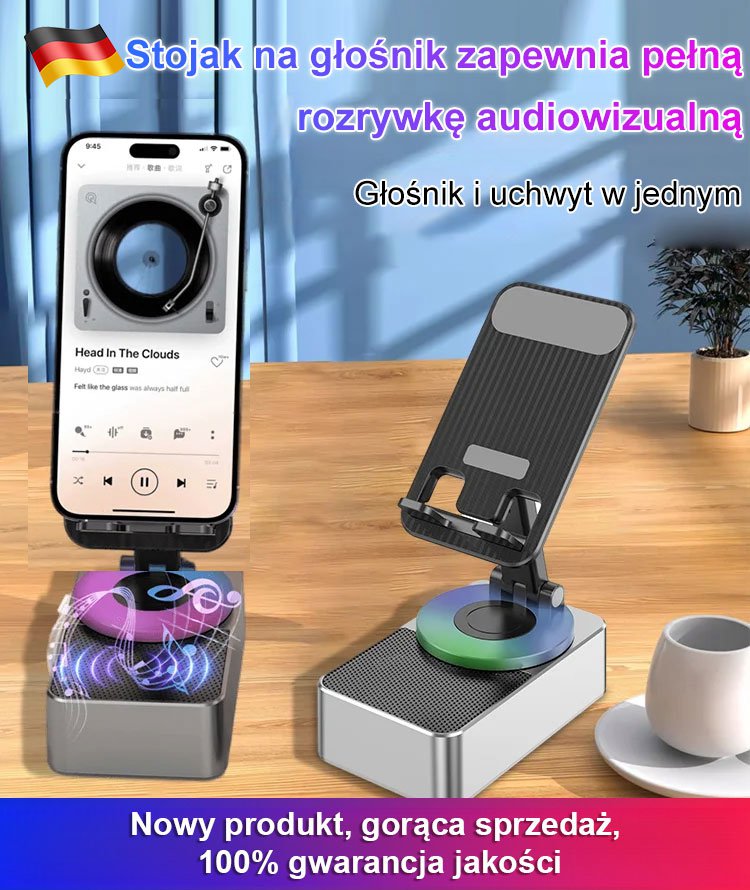 Głośnik Bluetooth Powerbank Uchwyt dla leniwych, gwarancja jakości, lider sprzedaży.