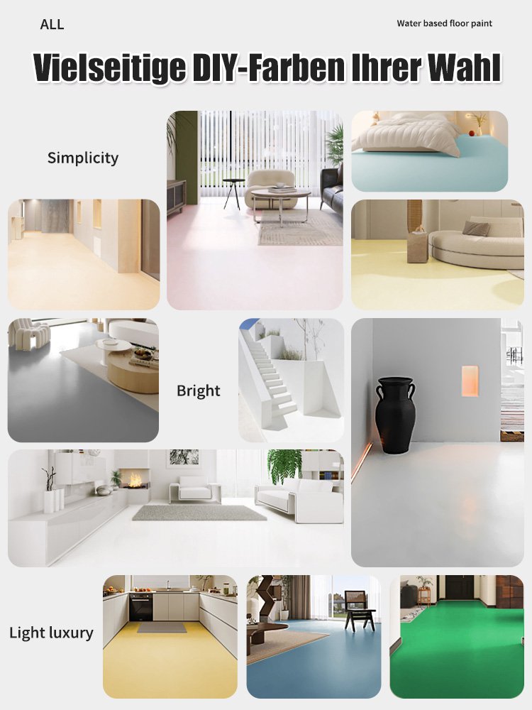 Ungiftige, umweltfreundliche 3-in-1-Bodenfarbe