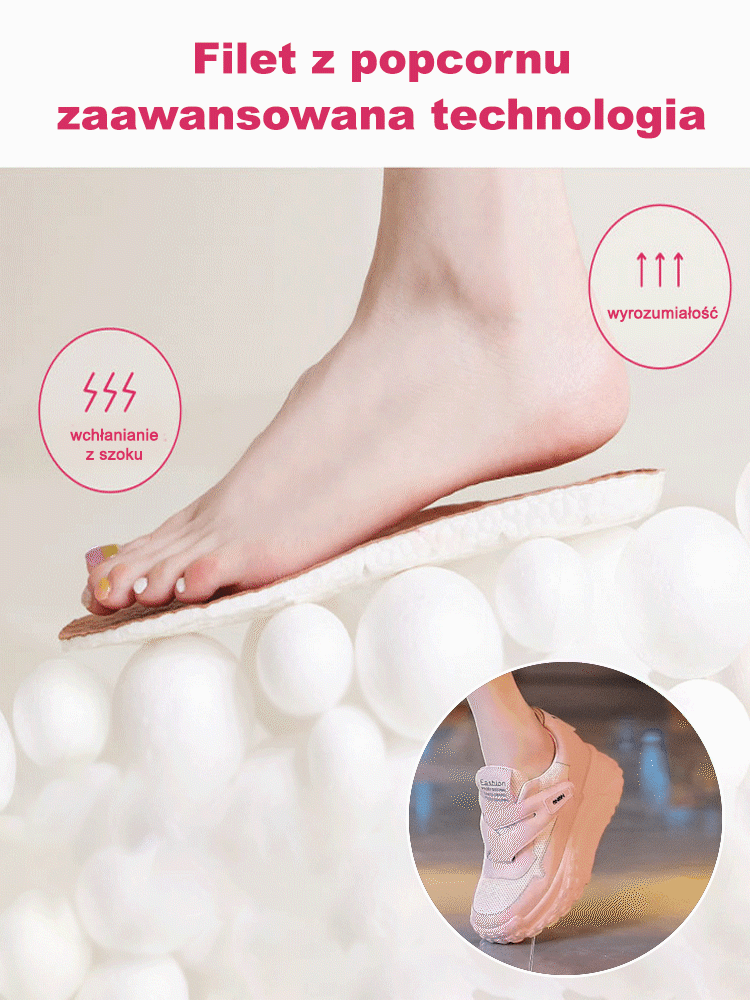 Oddychający i lekki Białe buty zwiększające wysokość, zapinane na rzepy