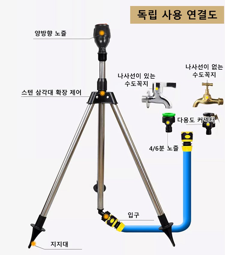 자동 스프링클러 (호스 포함)