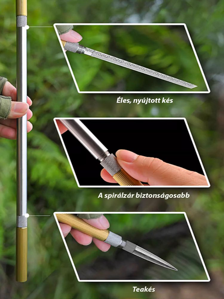 Kültéri önvédelmi teáskés és tüske egyben