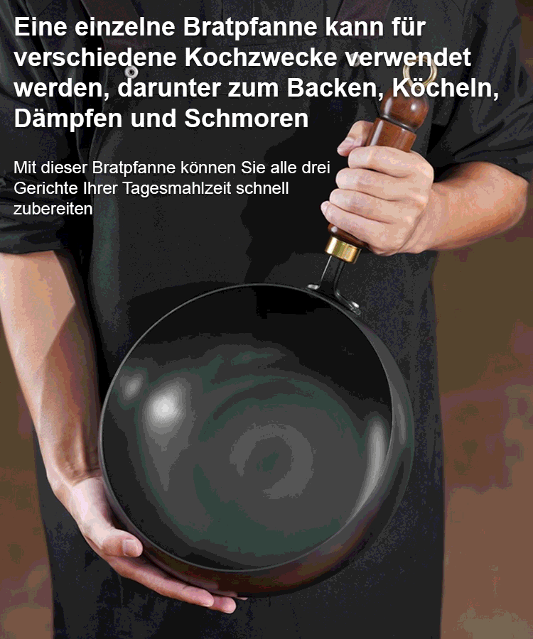 [Unbeschichtetes gesundes Kochgeschirr] Eisenauffrischendes reines Eisen Antihaft-Kochgeschirr