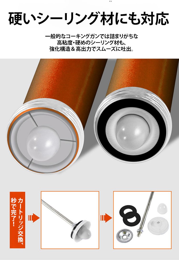 建築現場で使われる強化型コーキングガン