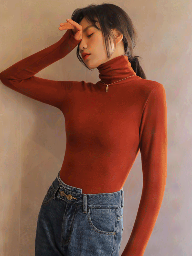 하이퀄리티 폴라폴리스 긴팔 니트 스판 레깅스