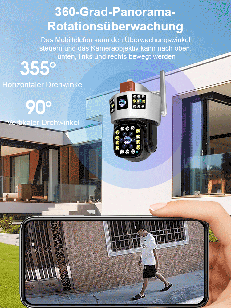 Dreiseiten-Scharfschütze-Solar-Dreiseitenkamera