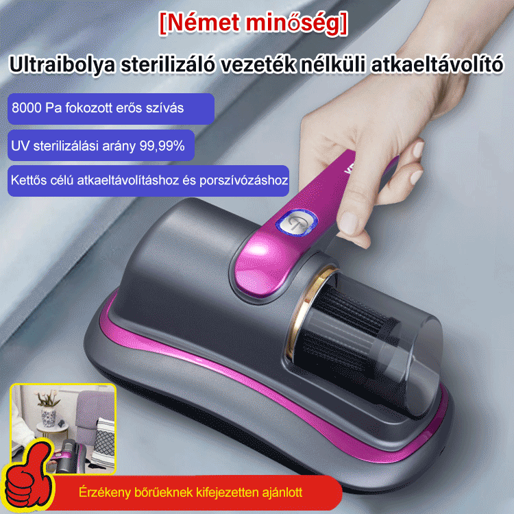 【Mély atka tisztítás】Ultraibolya sterilizálás vezeték nélküli atka eltávolító