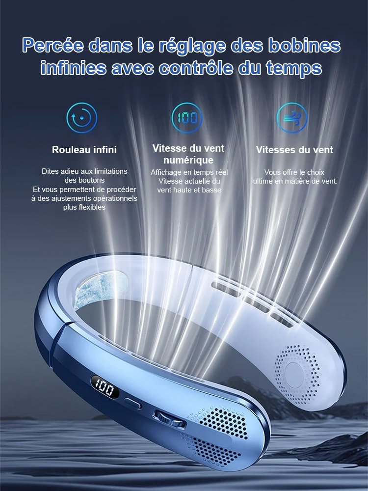 Ventilateur de cou à 100 vitesses et à affichage numérique